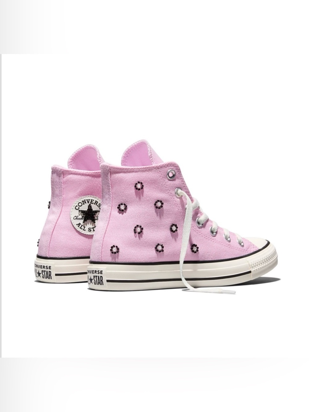 Converse Chuck Taylor All Star High Women's Lace-Up Beaded Sneakers - Picture 3 of 6